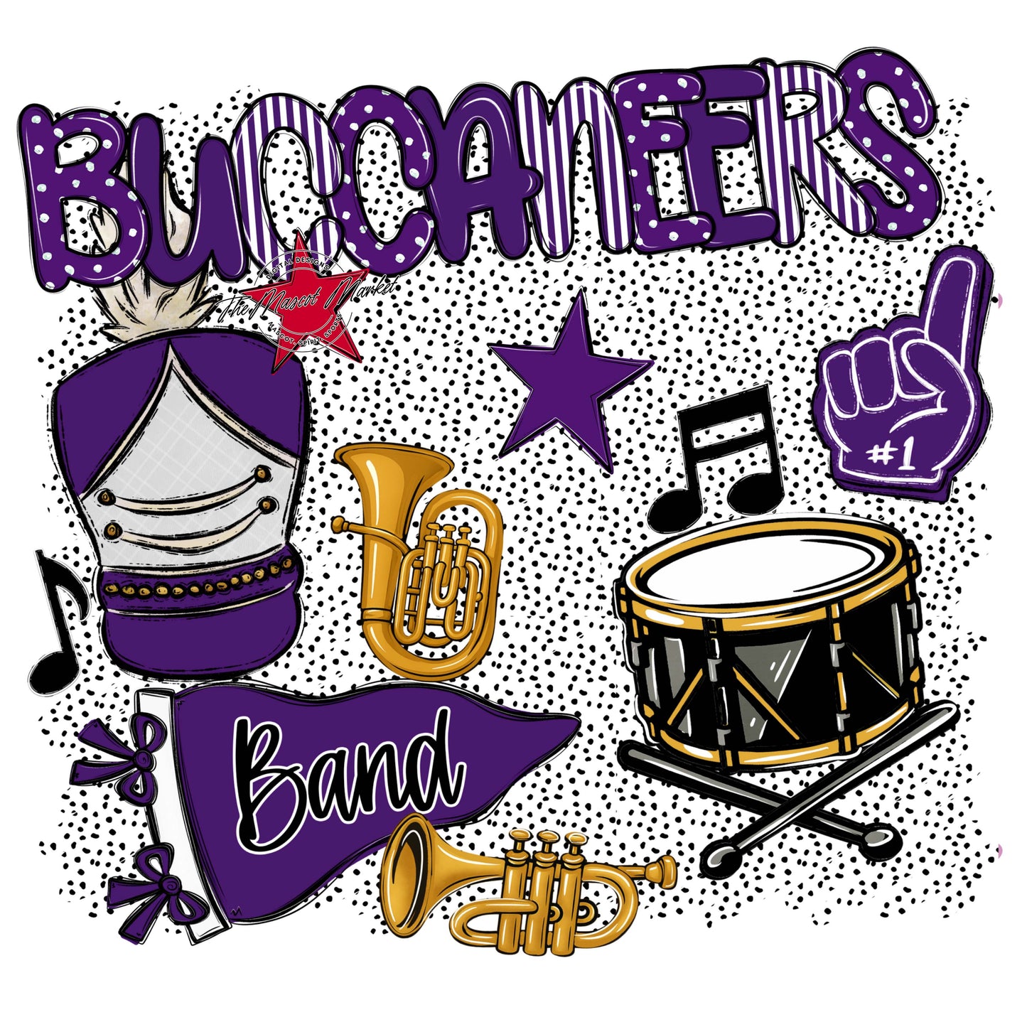 Buccaneers Band Spirit-Purple