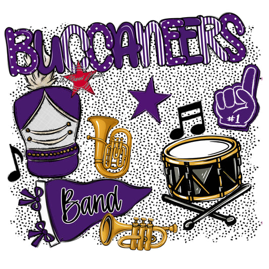 Buccaneers Band Spirit-Purple