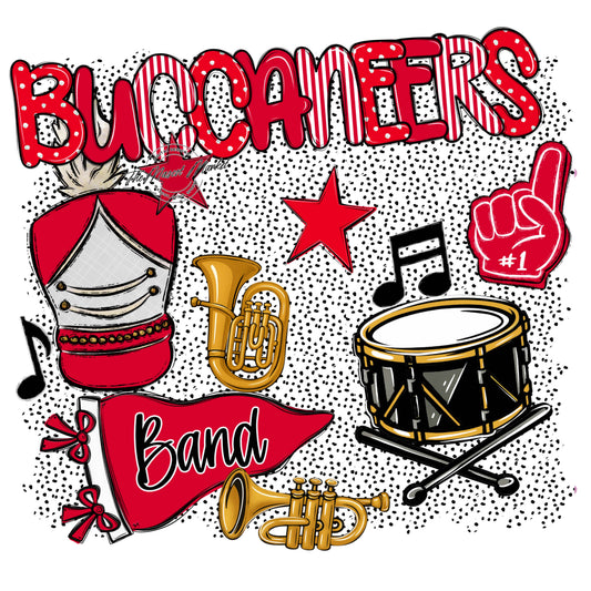 Buccaneers Band Spirit-Red