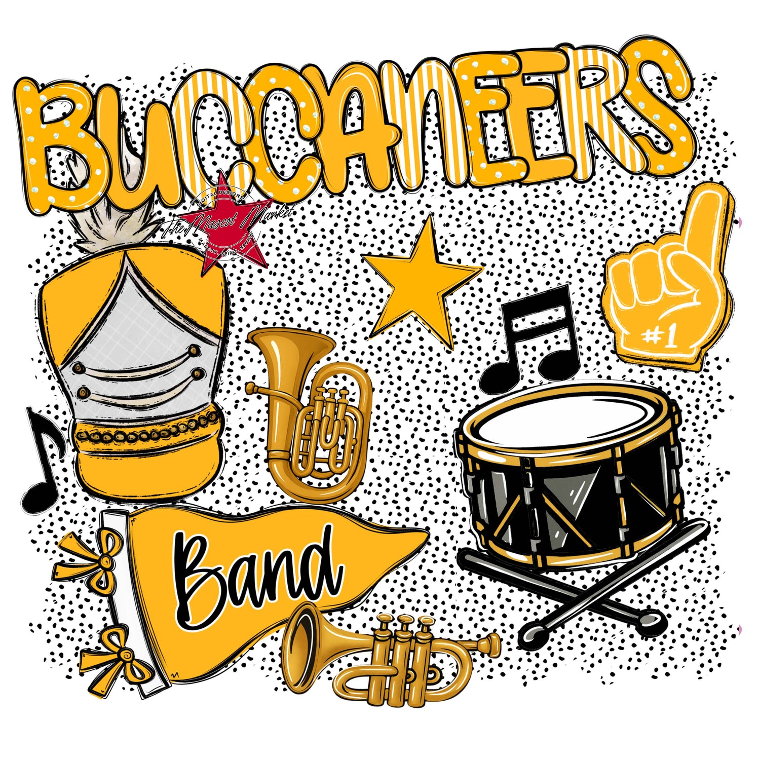 Buccaneers Band Spirit-Yellow