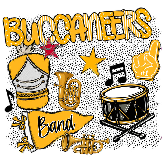 Buccaneers Band Spirit-Yellow
