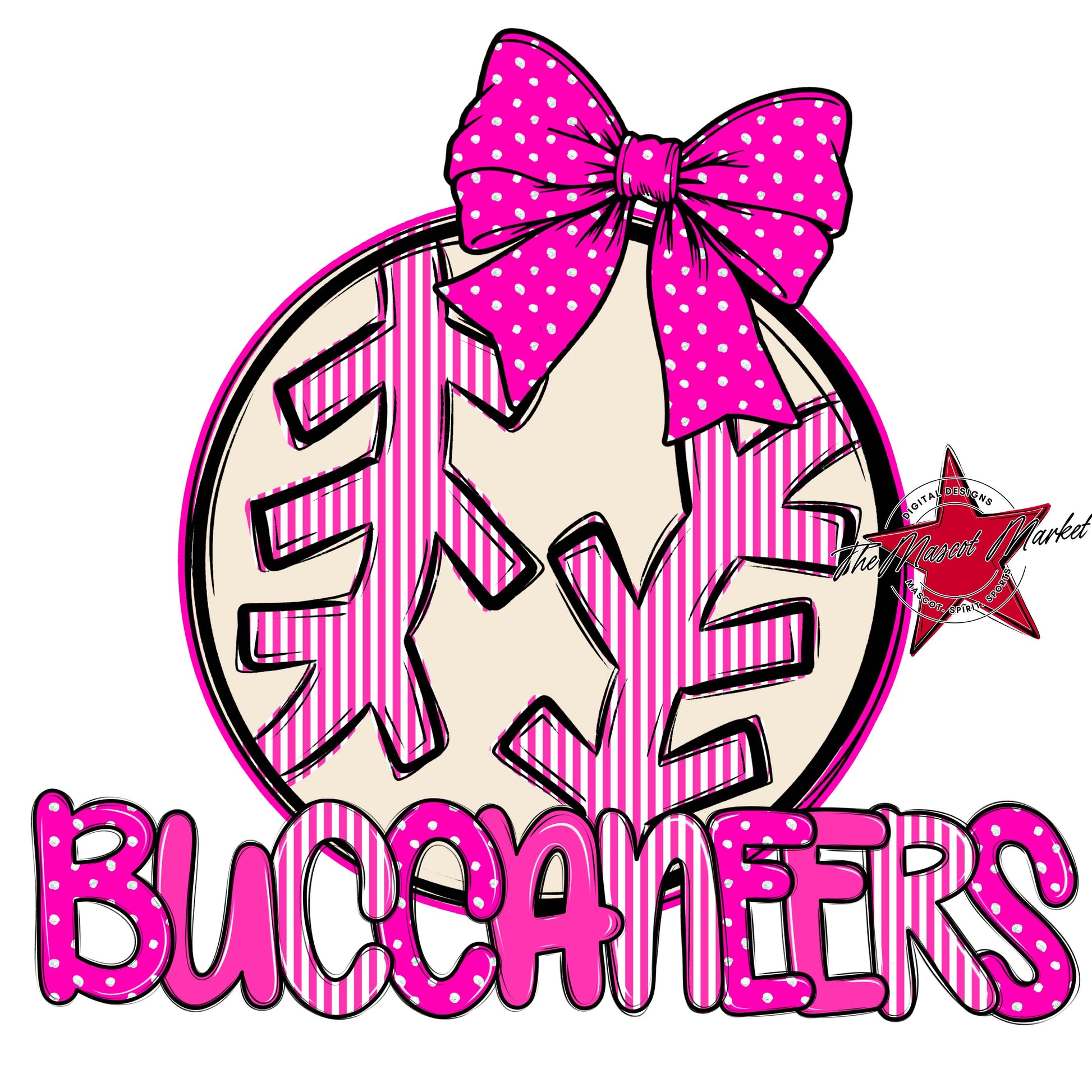 Buccaneers Baseball-Softball Spirit Design-Pink