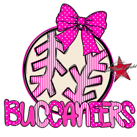 Buccaneers Baseball-Softball Spirit Design-Pink