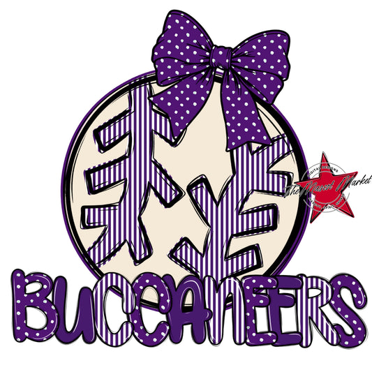 Buccaneers Baseball-Softball Spirit Design-Purple