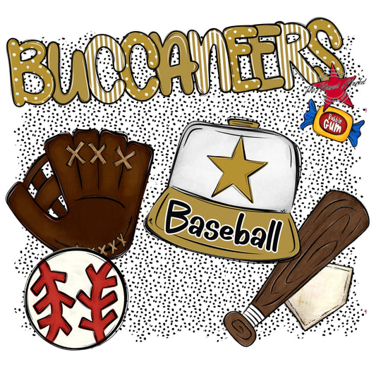 Buccaneers Baseball Spirit-Gold