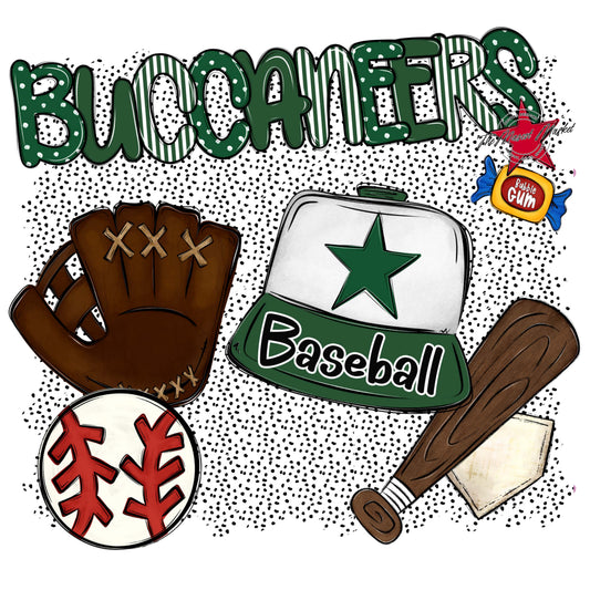 Buccaneers Baseball Spirit-Green