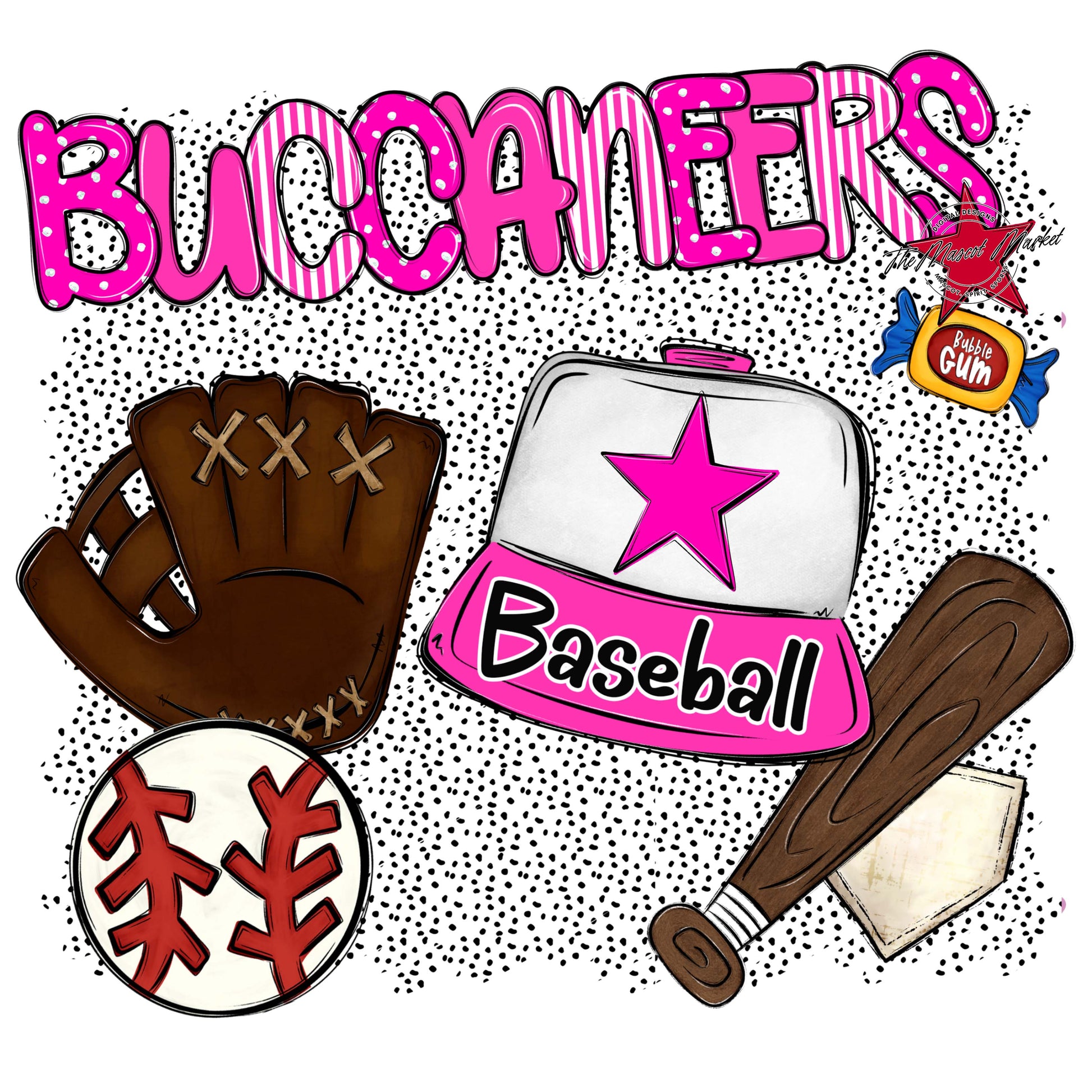 Buccaneers Baseball Spirit-Pink