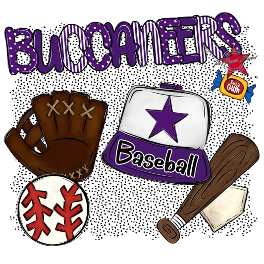 Buccaneers Baseball Spirit-Purple