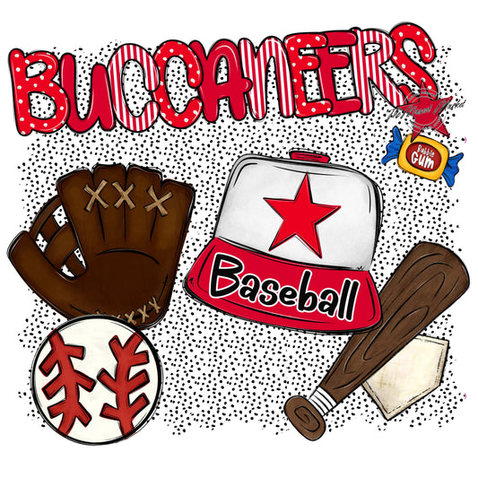 Buccaneers Baseball Spirit-Red