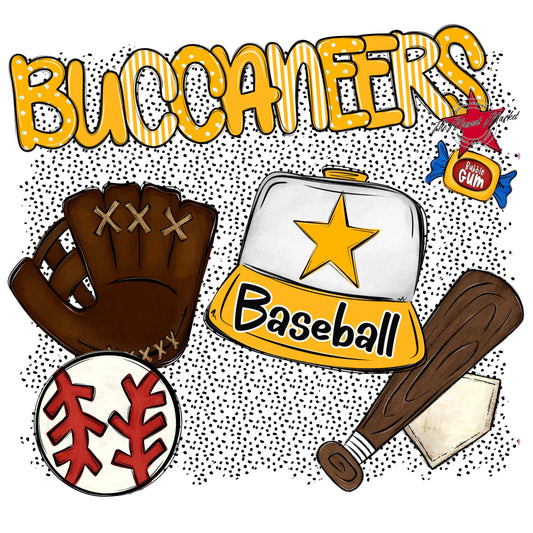 Buccaneers Baseball Spirit-Yellow