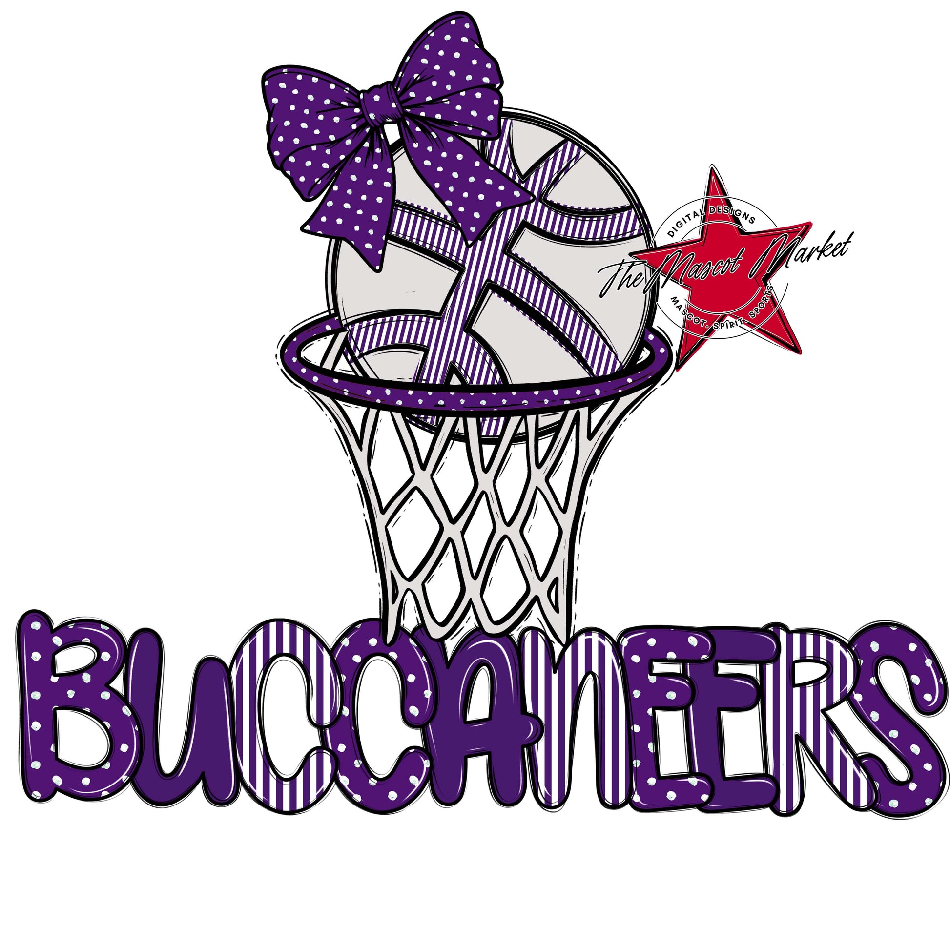 Buccaneers Basketball Spirit Design-Purple