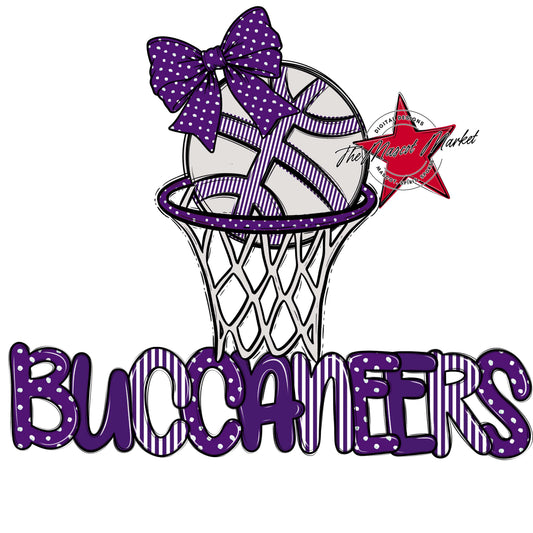 Buccaneers Basketball Spirit Design-Purple