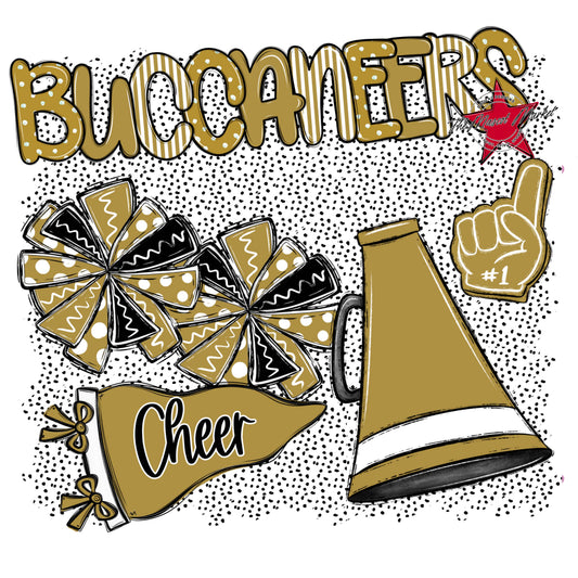 Buccaneers Cheer Spirit-Gold