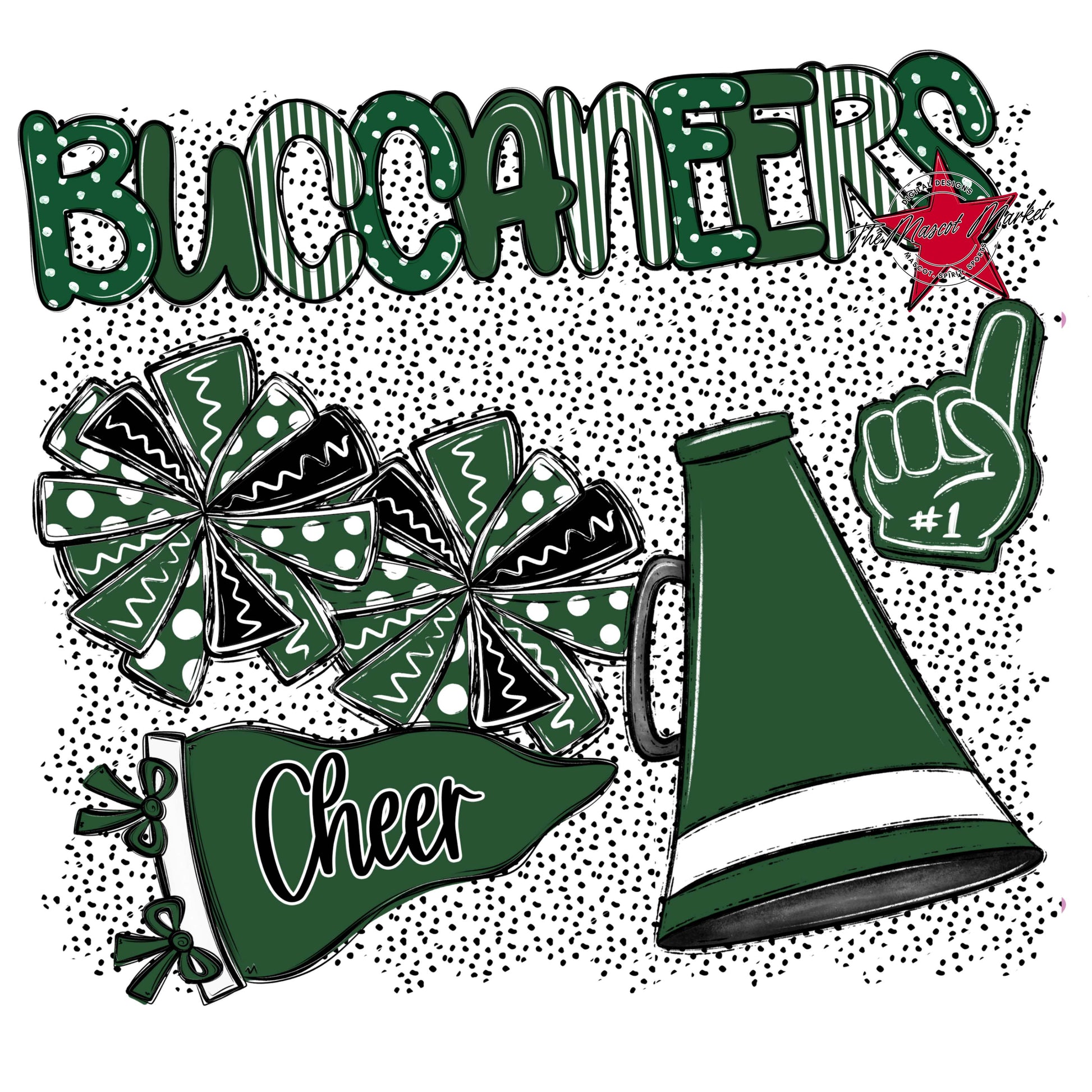 Buccaneers Cheer Spirit-Green