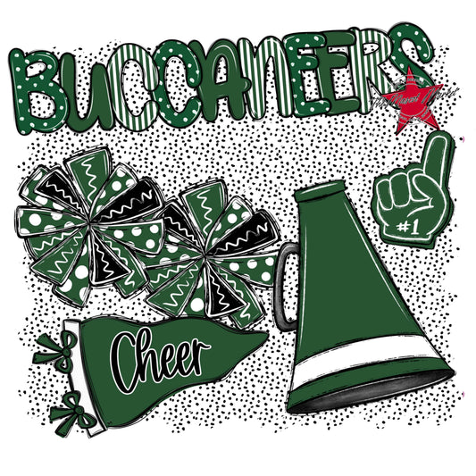 Buccaneers Cheer Spirit-Green