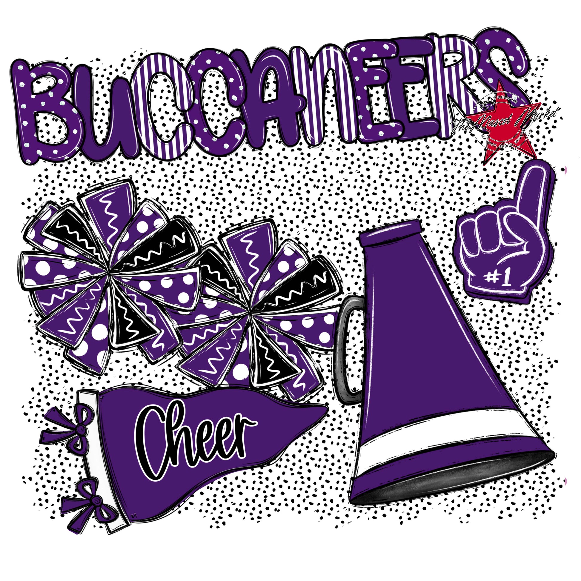 Buccaneers Cheer Spirit-Purple
