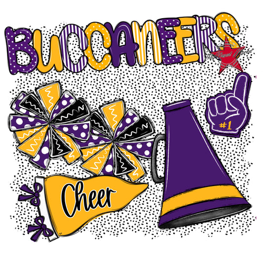 Buccaneers Cheer Spirit-Purple & Yellow
