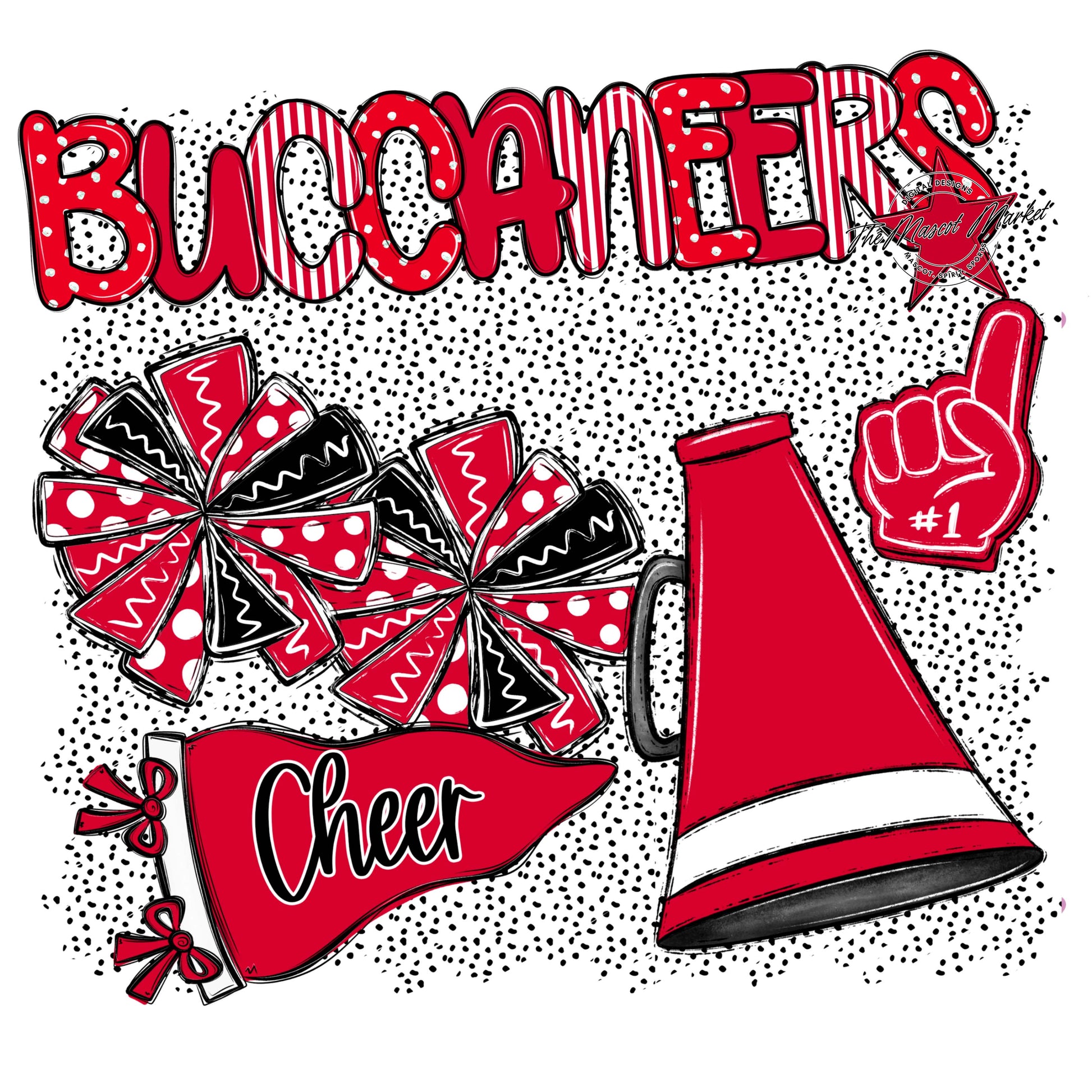 Buccaneers Cheer Spirit-Red