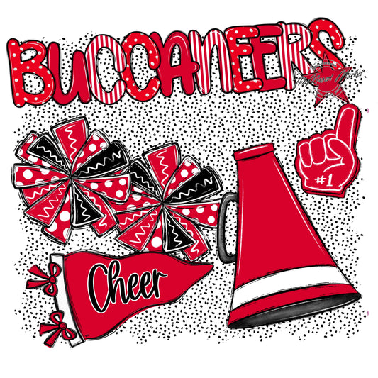Buccaneers Cheer Spirit-Red