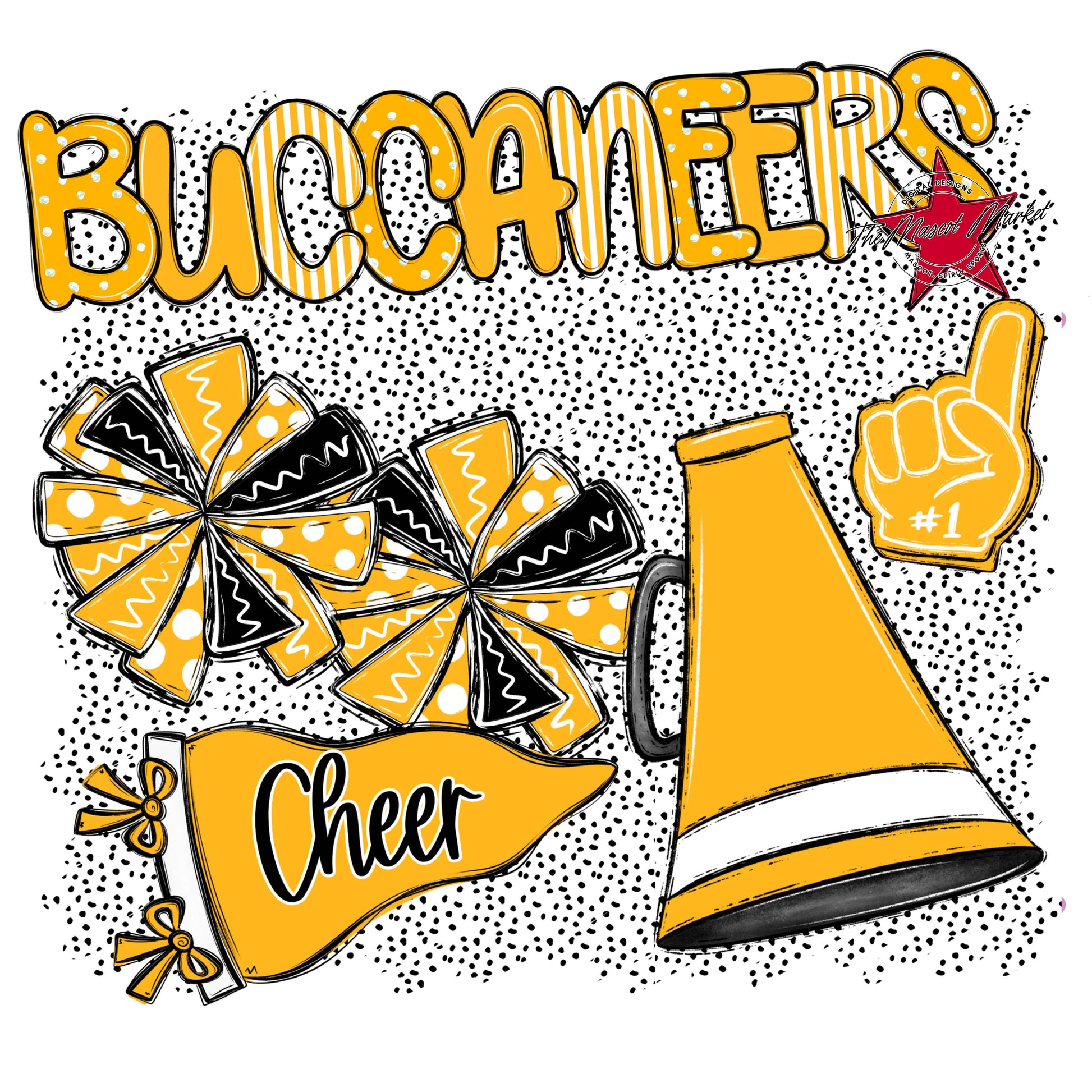 Buccaneers Cheer Spirit-Yellow