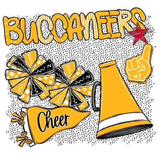 Buccaneers Cheer Spirit-Yellow