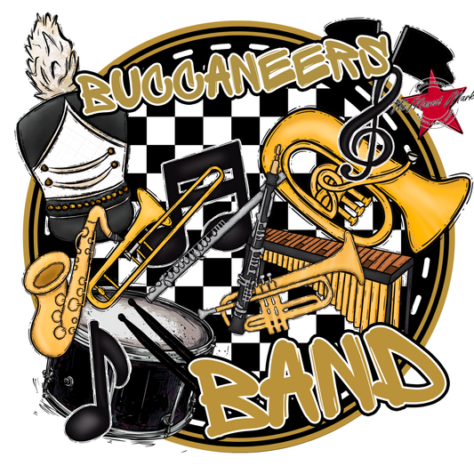 Buccaneers Circle Band Design-Gold