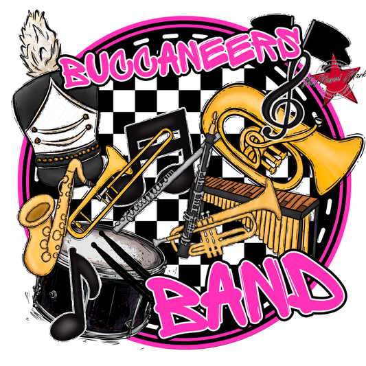 Buccaneers Circle Band Design-Pink