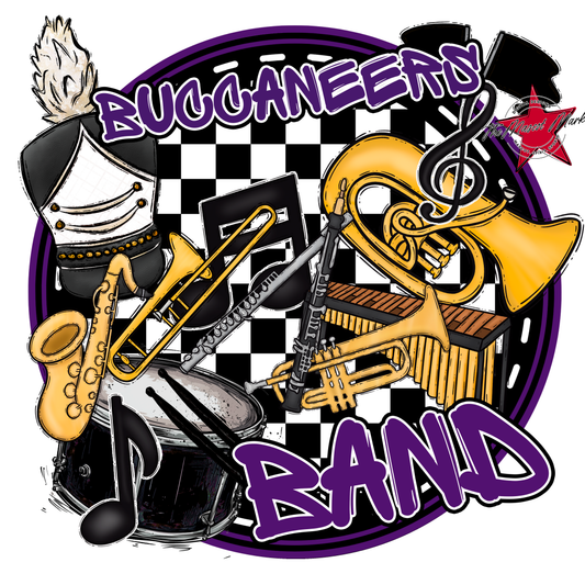 Buccaneers Circle Band Design-Purple