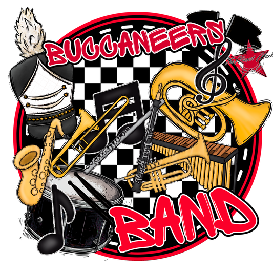 Buccaneers Circle Band Design-Red