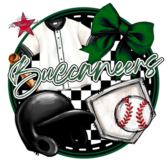 Buccaneers Circle Baseball Design-Green