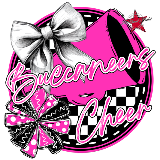Buccaneers Circle Cheer Design-Pink