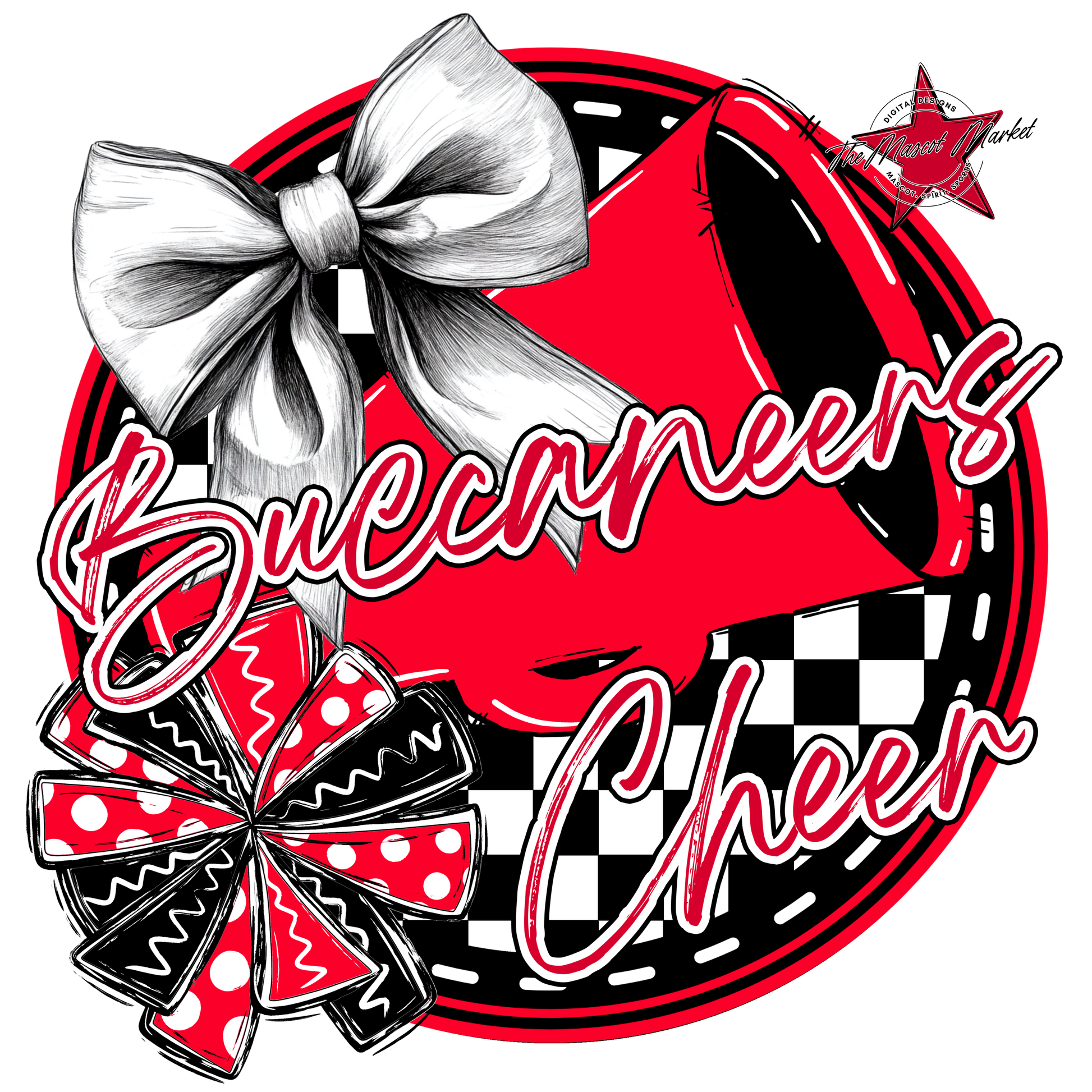 Buccaneers Circle Cheer Design-Red