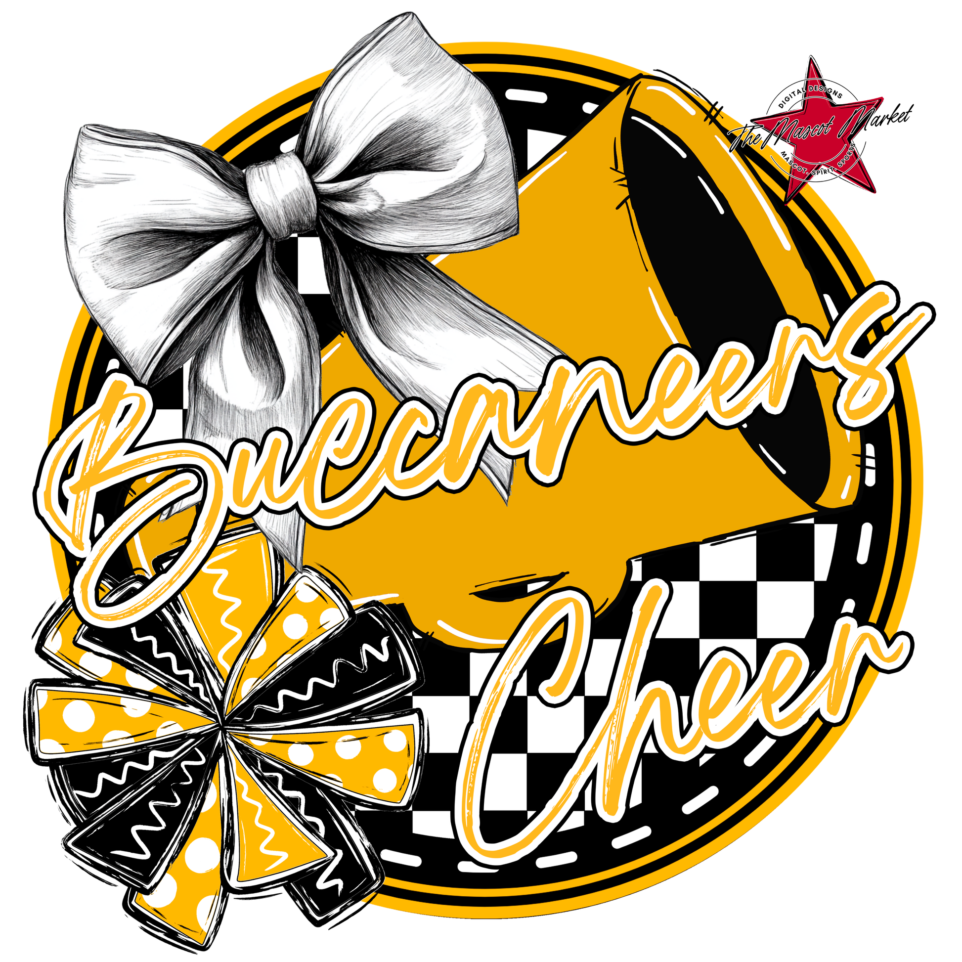 Buccaneers Circle Cheer Design-Yellow
