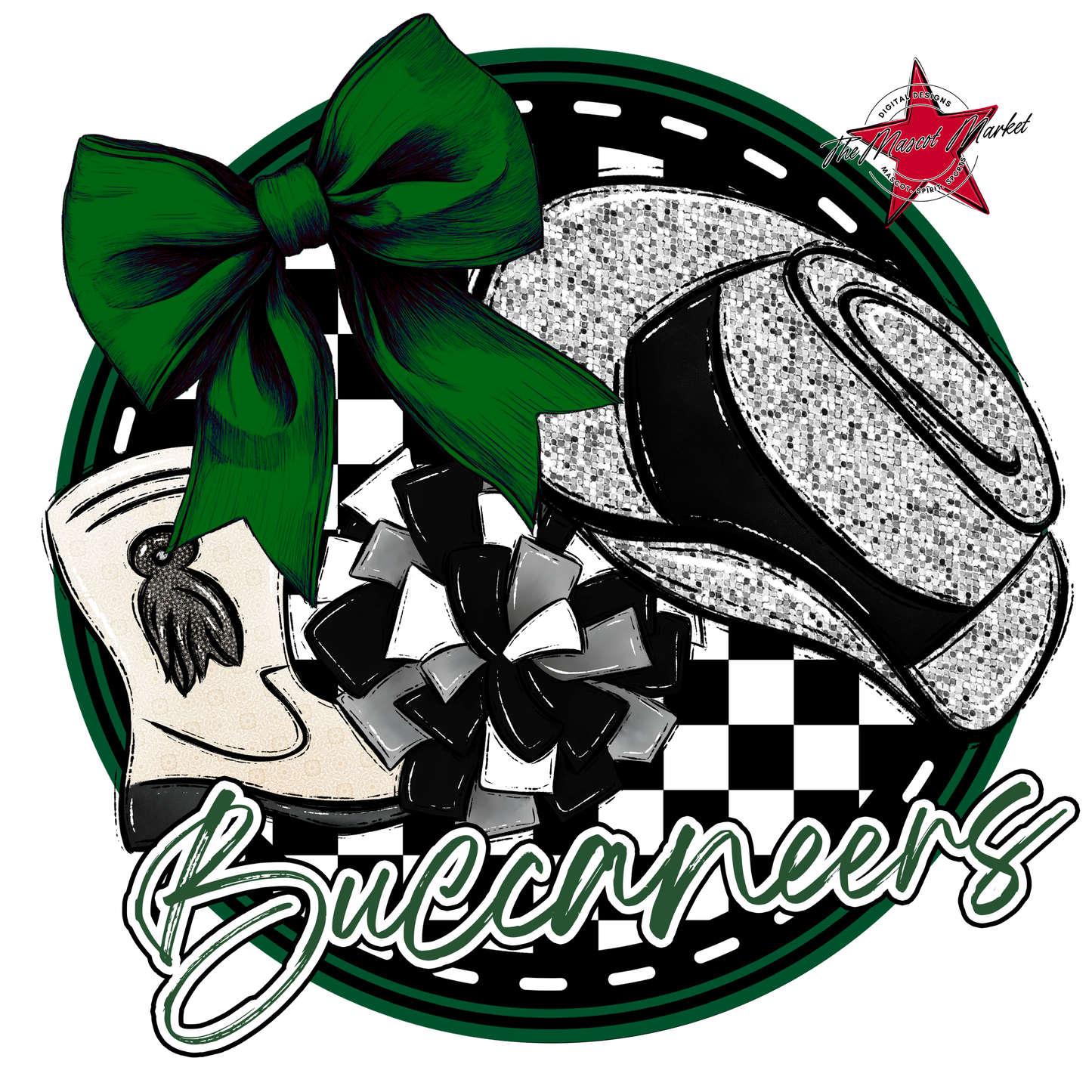 Buccaneers Circle Drillteam Design-Green
