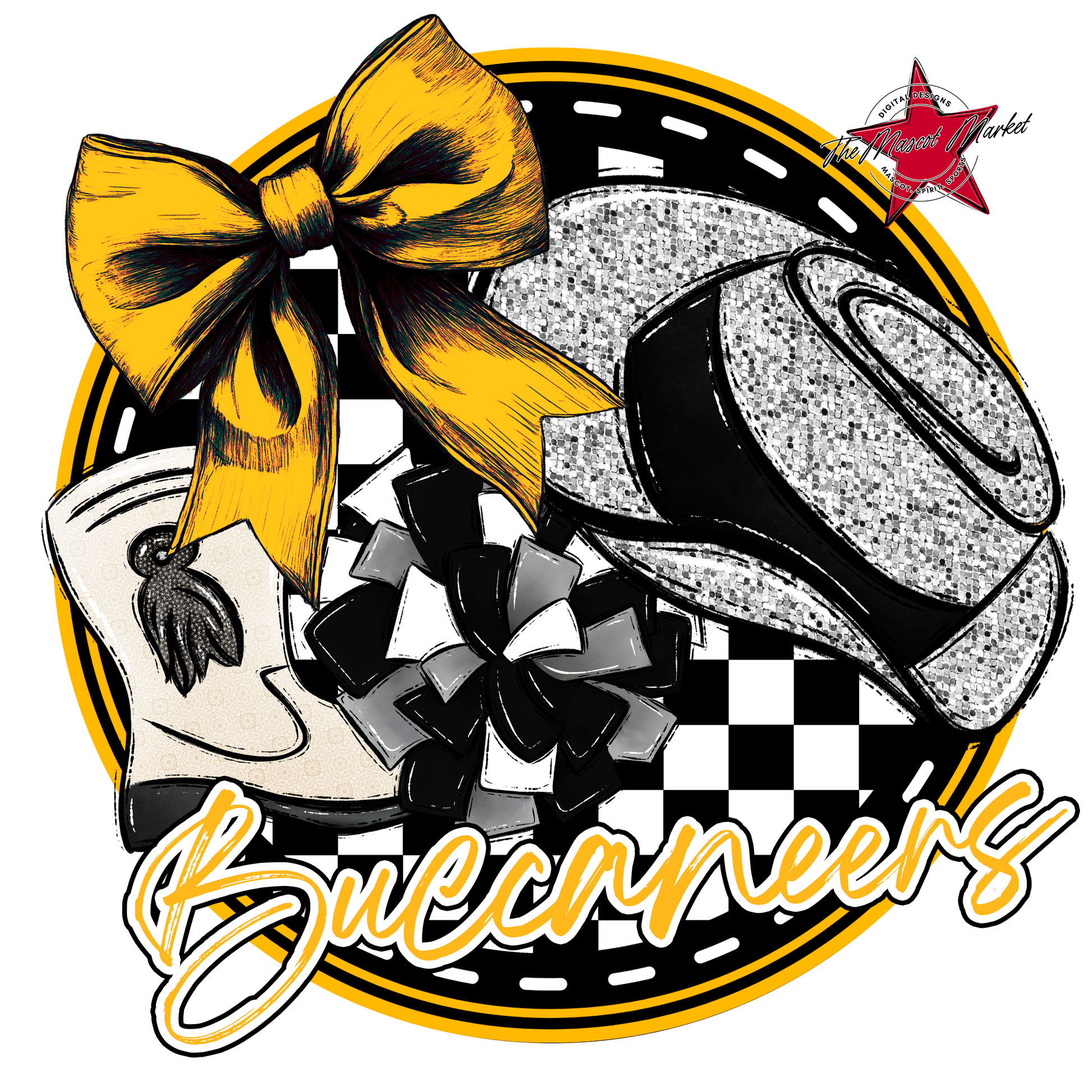 Buccaneers Circle Drillteam Design-Yellow