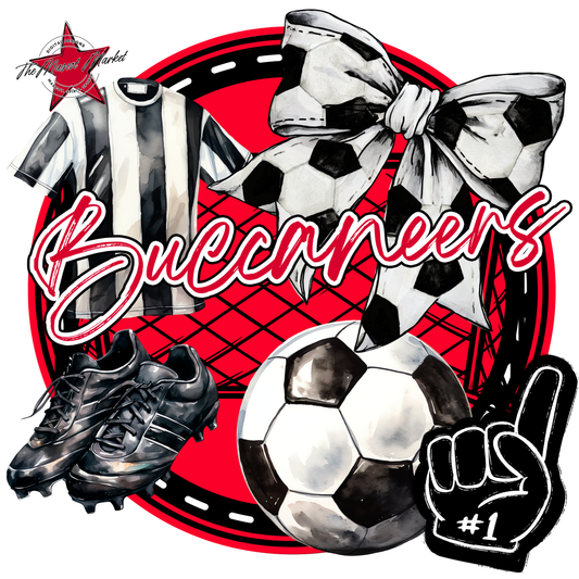 Buccaneers Circle Soccer Design-Red