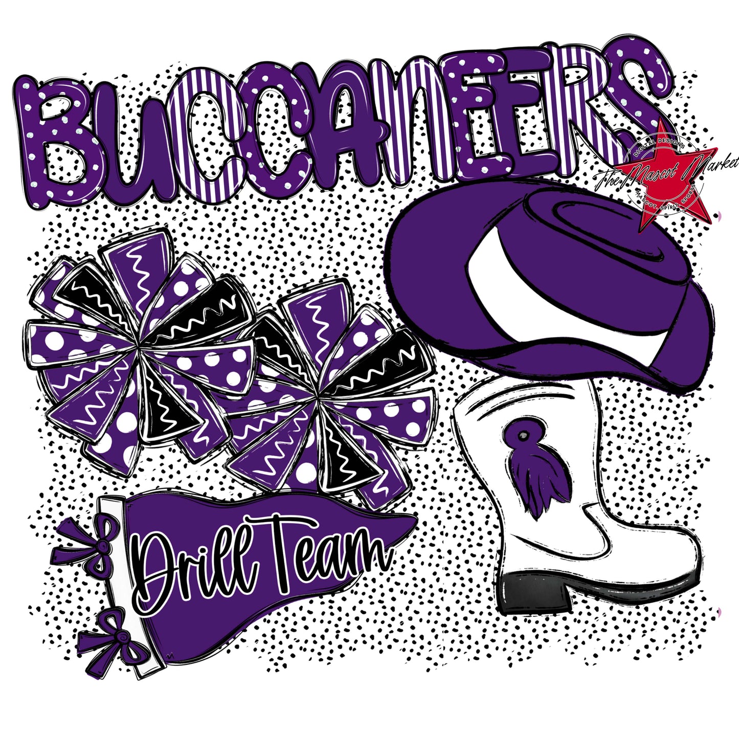 Buccaneers Drillteam Spirit-Purple