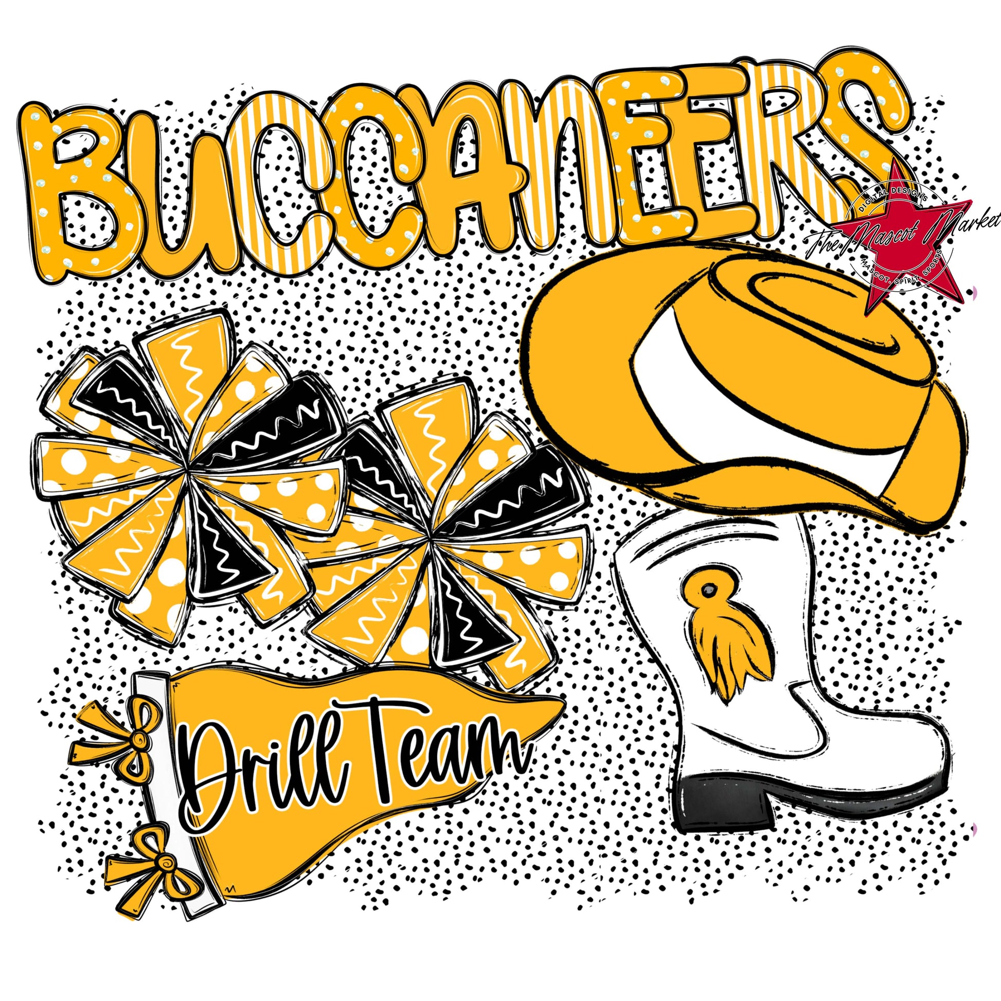 Buccaneers Drillteam Spirit-Yellow