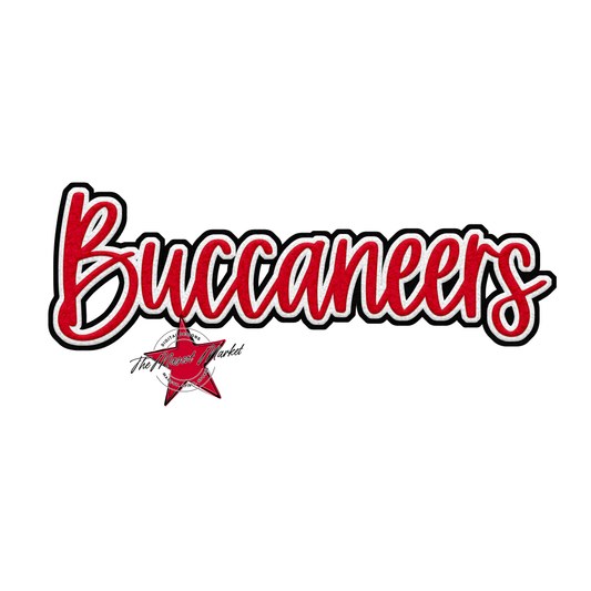 Buccaneers Faux Chenille Patch-Red