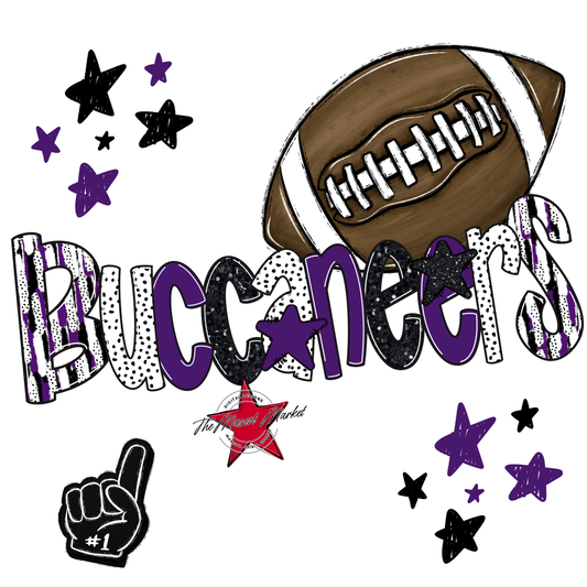 Buccaneers Football Scrape-Purple