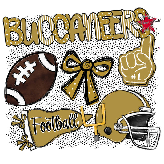 Buccaneers Football Spirit-Gold
