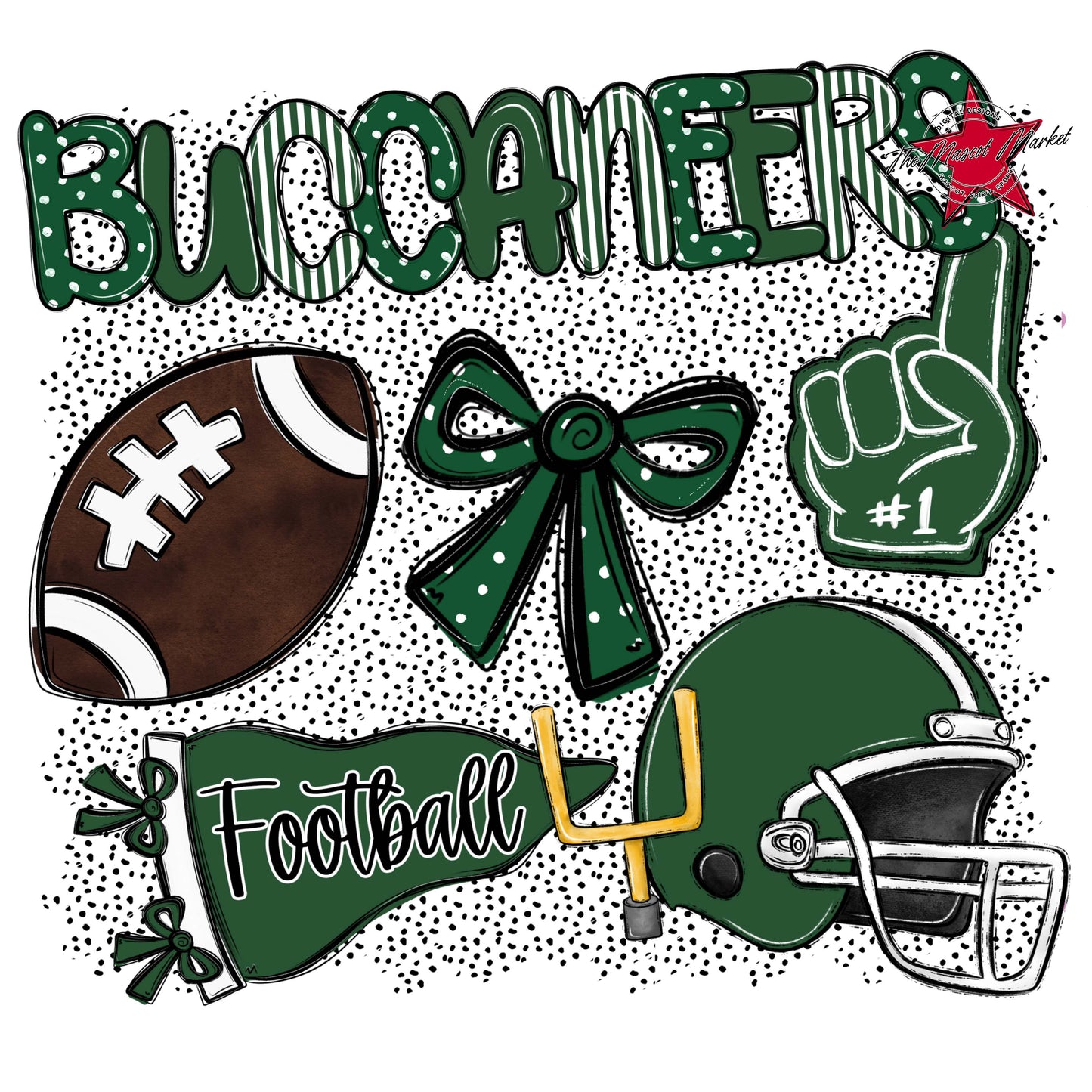 Buccaneers Football Spirit-Green