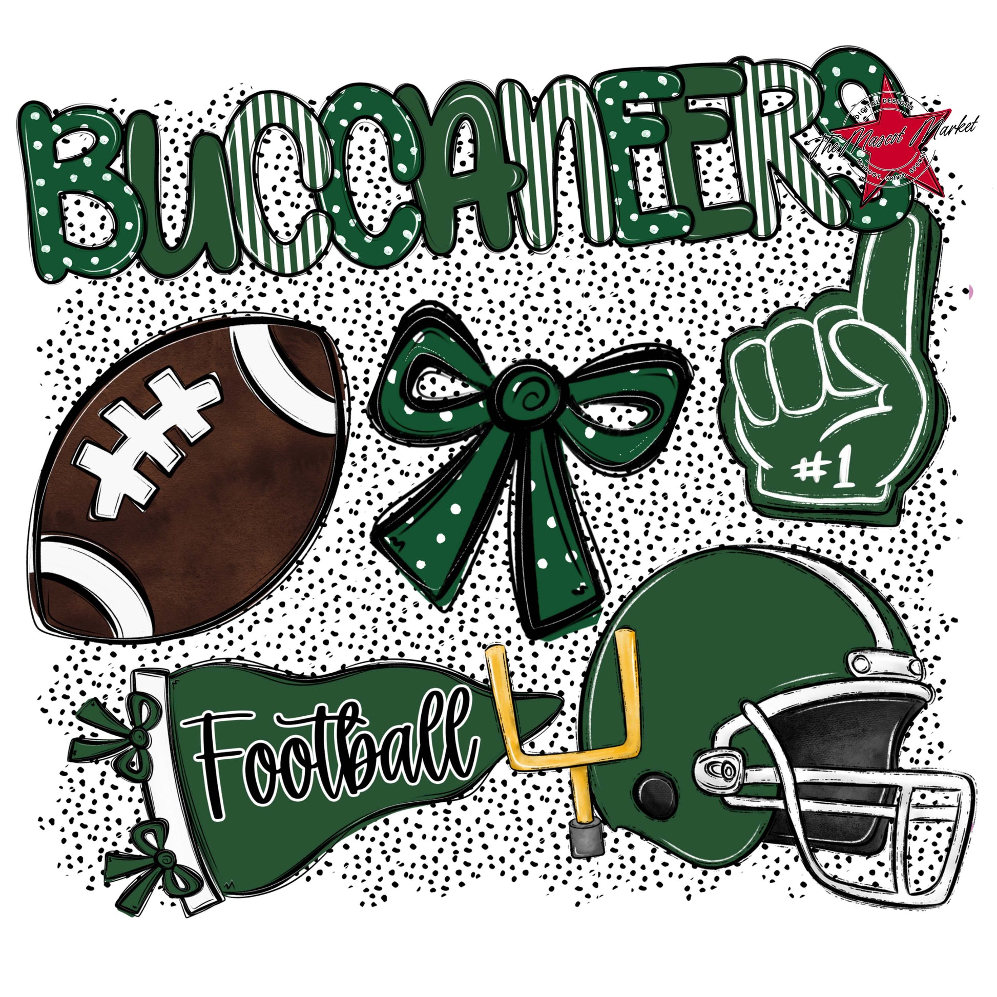 Buccaneers Football Spirit-Green