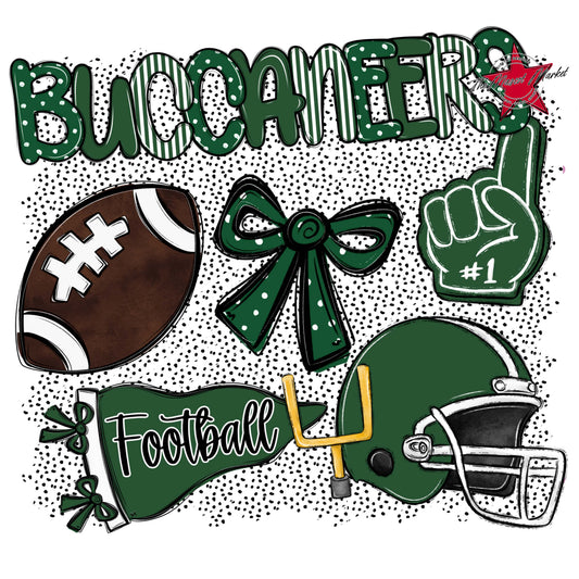 Buccaneers Football Spirit-Green