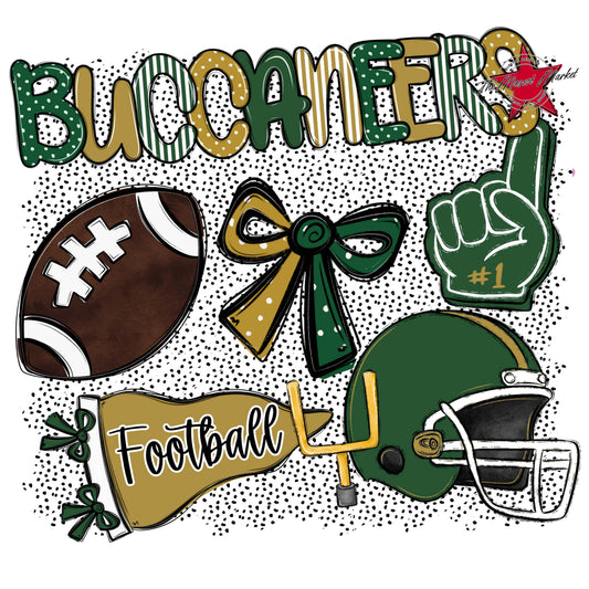 Buccaneers Football Spirit-Green & Gold