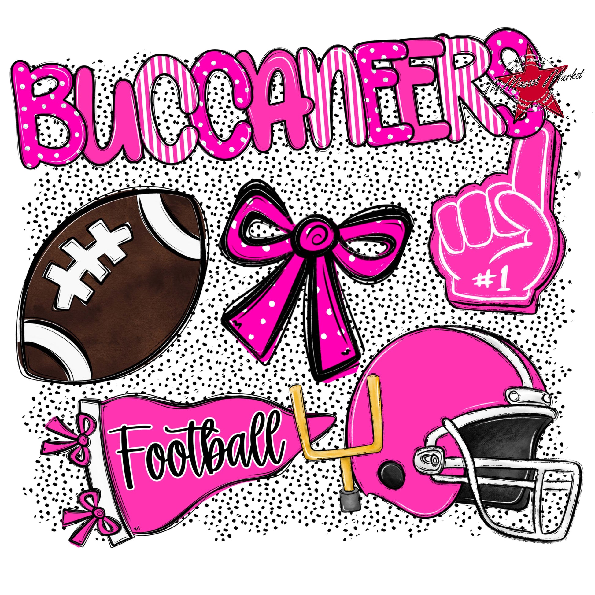 Buccaneers Football Spirit-Pink