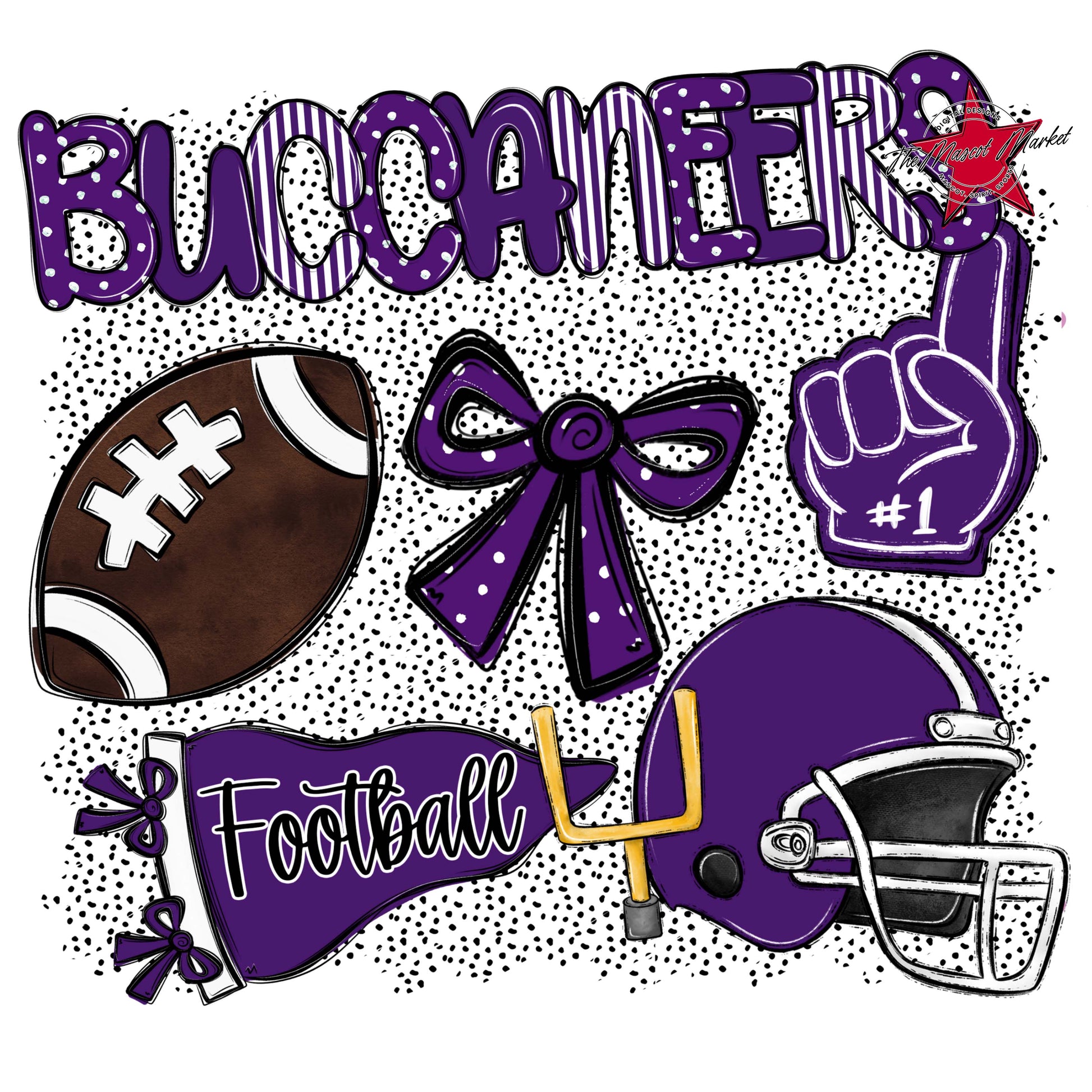 Buccaneers Football Spirit-Purple