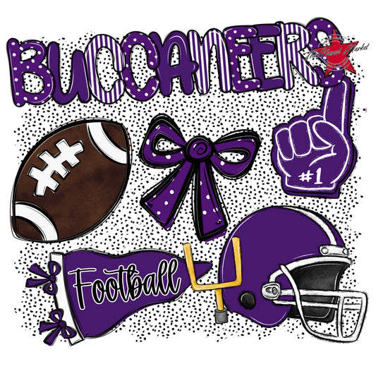 Buccaneers Football Spirit-Purple