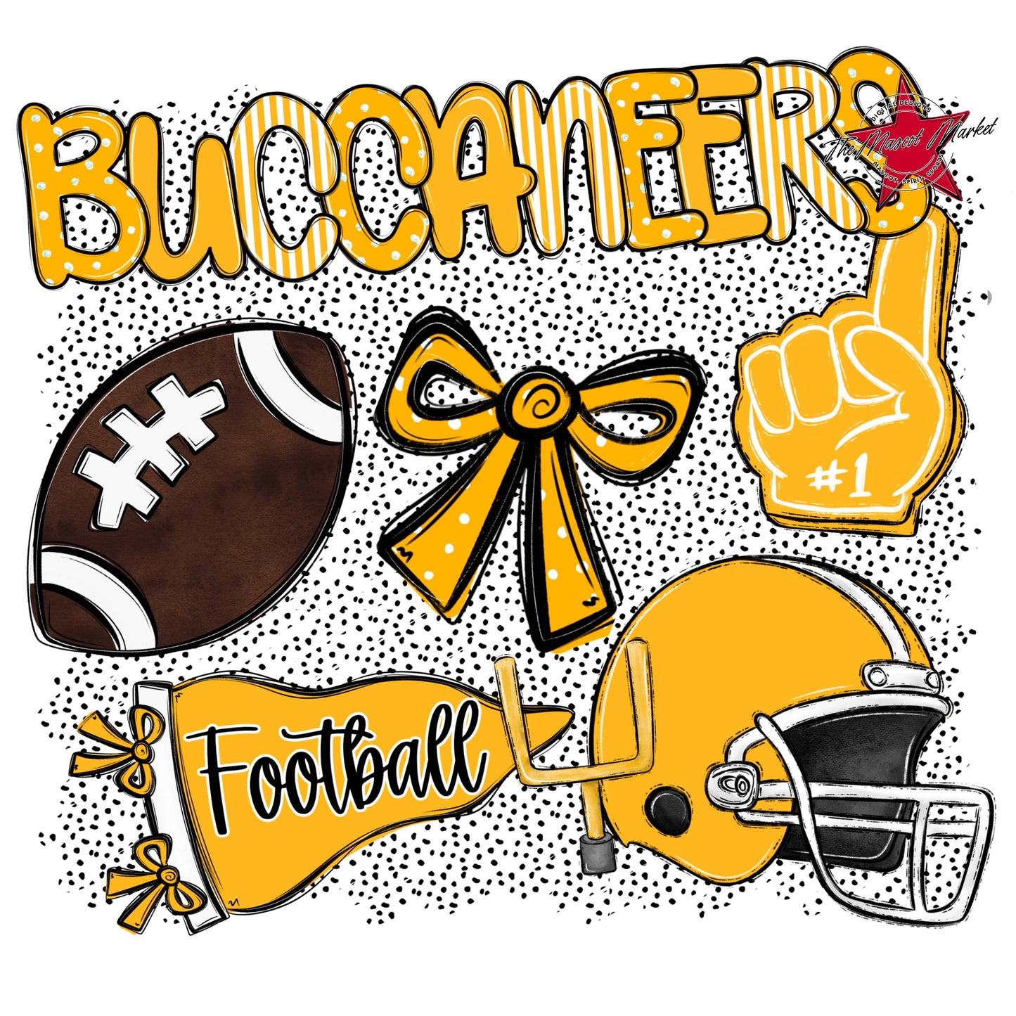 Buccaneers Football Spirit-Yellow