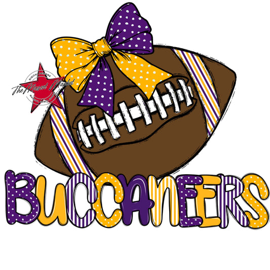 Buccaneers Football Spirit Design-Purple & Yellow